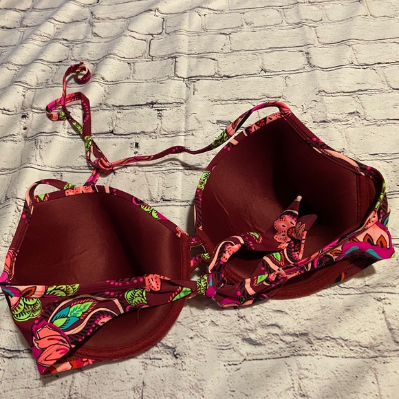 Super Cute Boho Bikini, Floral With Embroidery Details, Size L - Picture 3 of 5